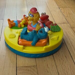 Vintage Sesame Street Beach Party Toy 90s Cookie Monster‎ Ernie Bert Big Bird